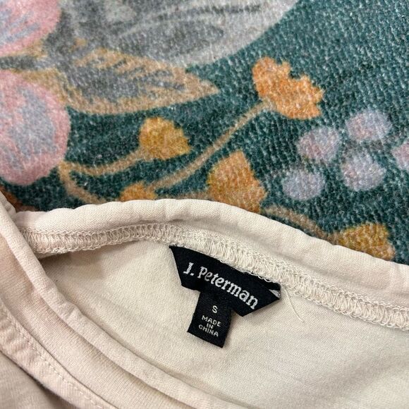 J. Peterman Women’s Striped Cotton Top Cream Navy Striped Shirt Small Nautical S - Picture 2 of 11